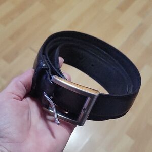Men's Black Leather Belt 44"
